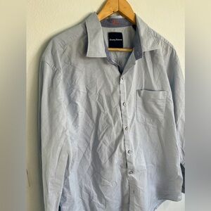 Tommy Bahama Mens 100% Cotton Blue Button Down XL